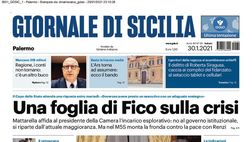 Prima Pagina, Giornale di Sicilia: “Una foglia di Fico sulla crisi. La Sicilia prova a ripartire”