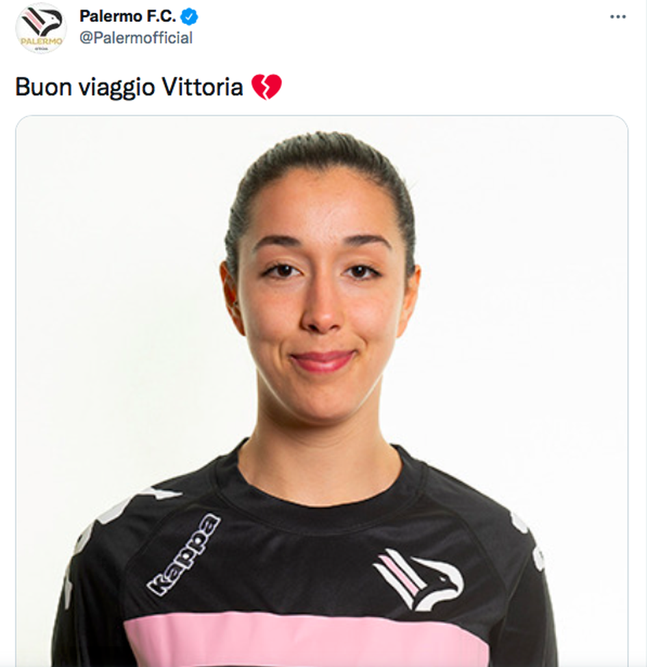 Scomparsa Vittoria Campo, il cordoglio del Palermo: “Buon viaggio”- immagine 2