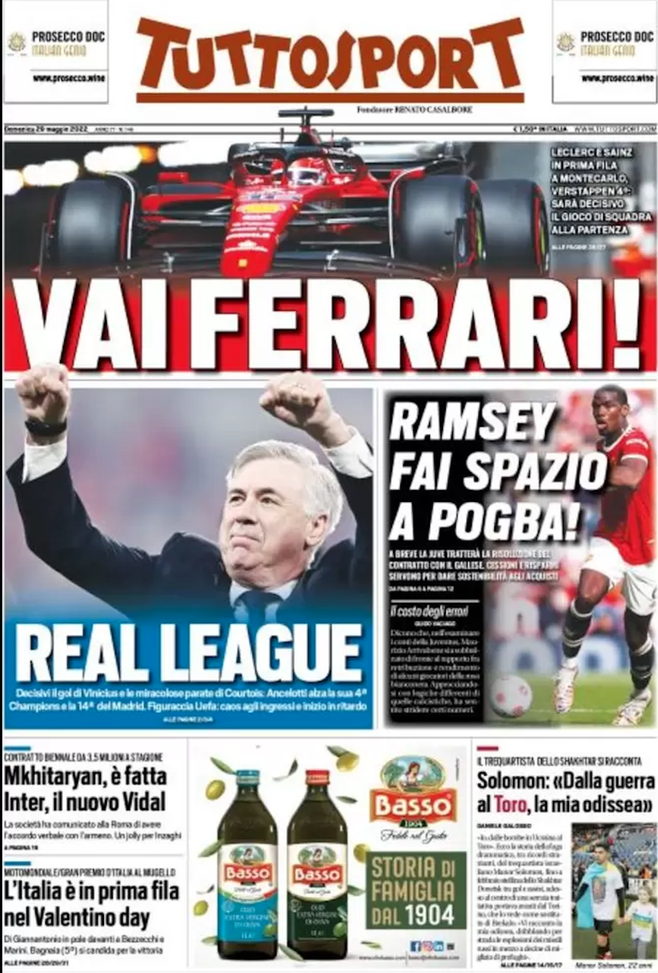 EDICOLA TS / Mkhitaryan, è fatta. Inter, il nuovo Vidal. Un jolly per Inzaghi - immagine 1