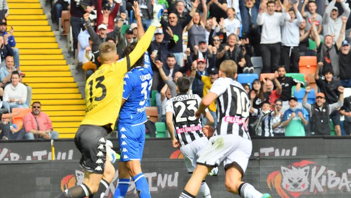 UDINE, ITALY - APRIL 16: Ignacio Pussetto of Udinese Calcio celebrates after scoring the goal during the Serie A match between Udinese Calcio and Empoli FC at Dacia Arena on April 16, 2022 in Udine, Italy. (Photo by Getty Images/Getty Images) La miglior Udinese dal dopo Guidolin - immagine 1