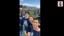 VIDEO Empoli, cori e sorrisi: Moreo e compagni festeggiano la promozione in Serie A