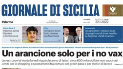 Prima Pagina, Giornale di Sicilia: “Arancione per i no vax. Palermo arriva Damiani”