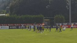 FOTO Ritiro Dimaro day 10, al via l’allenamento degli azzurri con la corsa di gruppo