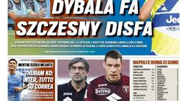 Prima Pagina, Tuttosport: “Giallo CR7! Dybala fa, Szczesny disfa”