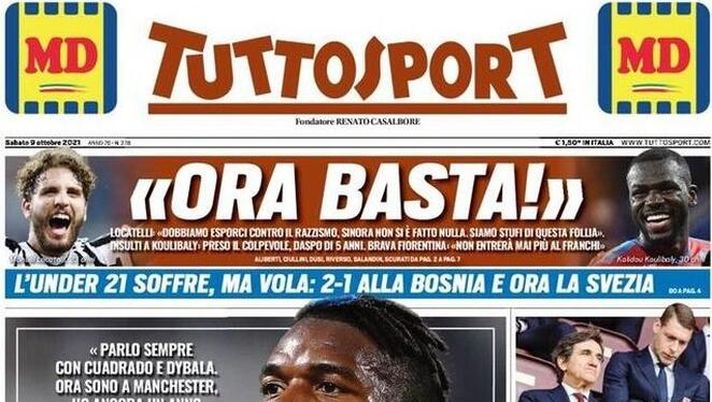 Prima Pagina, Tuttosport: “Pogba, ma dici sul serio? Gallo, il Milan nella testa” - immagine 1