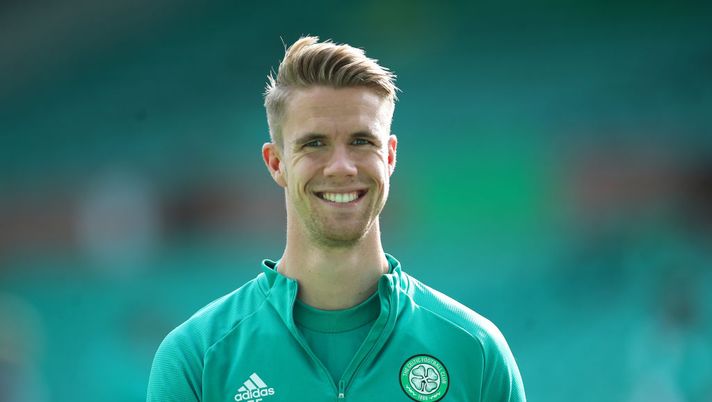 GLASGOW, SCOTLAND - SEPTEMBER 27: Kristoffer Ajer of Celtic reacts during his warm up prior to the Ladbrokes Scottish Premiership match between Celtic and Hibernian at Celtic Park on September 27, 2020 in Glasgow, Scotland. Sporting stadiums around the UK remain under strict restrictions due to the Coronavirus Pandemic as Government social distancing laws prohibit fans inside venues resulting in games being played behind closed doors. (Photo by Ian MacNicol/Getty Images) GLASGOW, SCOTLAND - SEPTEMBER 27: Kristoffer Ajer of Celtic reacts during his warm up prior to the Ladbrokes Scottish Premiership match between Celtic and Hibernian at Celtic Park on September 27, 2020 in Glasgow, Scotland. Sporting stadiums around the UK remain under strict restrictions due to the Coronavirus Pandemic as Government social distancing laws prohibit fans inside venues resulting in games being played behind closed doors. (Photo by Ian MacNicol/Getty Images)