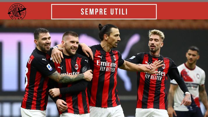 Romagnoli, Rebic, Ibrahimovic, Castillejo (calciatori AC Milan) esultano dopo un gol | (credits: Getty images) 