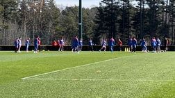 Milan-Rennes, il torello dei rossoneri durante l’allenamento | PM Video