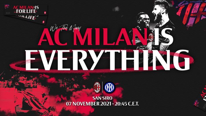 Grafica social AC Milan is Everything Derby Milano Milan Inter