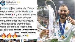 Benzema: «Io vecchio? De Laurentiis è folle»
