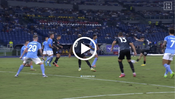 VIDEO Lazio-Napoli 1-2, Kvaratskhelia sigla il vantaggio azzurro: bordata micidiale - immagine 1
