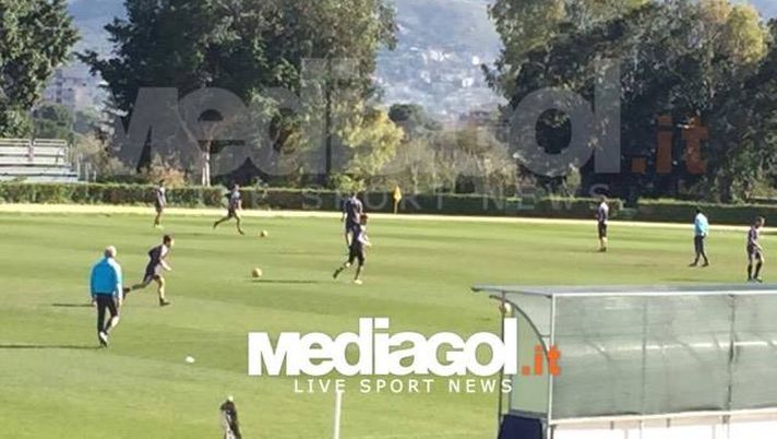 FOTO Le immagini da Boccadifalco: Giuliano e Bonfiglio con la Prima Squadra 