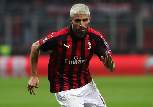 Fabio Borini con la maglia del Milan Fabio Borini con la maglia del Milan