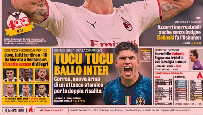 Prima Pagina, La Gazzetta dello Sport: “Potere Ibra! Milan 2-1 a Roma”  Prima Pagina, La Gazzetta dello Sport: “Potere Ibra! Milan 2-1 a Roma” - immagine 1