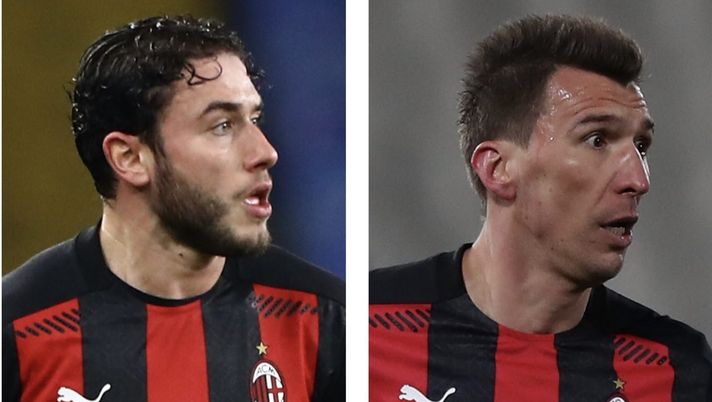 Davide Calabria e Mario Mandzukic, difensore e attaccante del Milan | AC Milan News (Getty Images) 