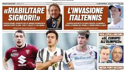 Prima Pagina, Tuttosport: “Bomber di mercato. Inter al top in Europa, Champions, stasera Psg-Bayern e Chelsea-Porto”