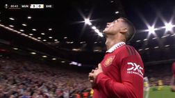 Manchester United, Cristiano Ronaldo e la strana esultanza | VIDEO