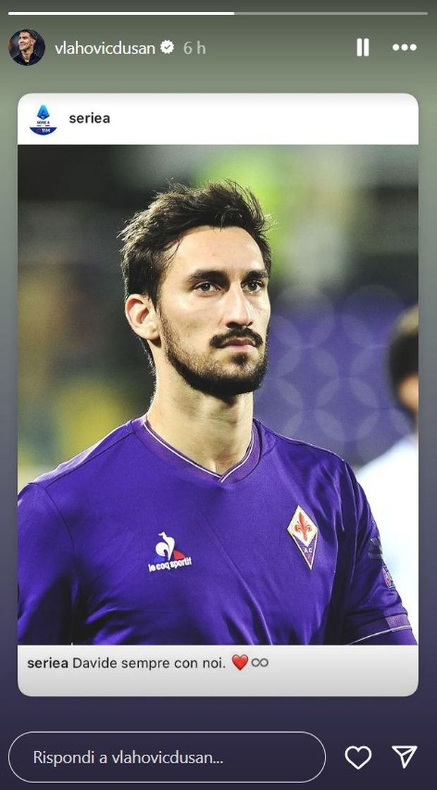 FOTO – “Davide sempre con noi”: anche Chiesa e Vlahovic ricordano Astori- immagine 8