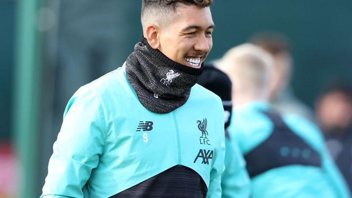 LIVERPOOL, ENGLAND - FEBRUARY 17: Roberto Firmino of Liverpool laughs during a training session at Melwood Training Ground on February 17, 2020 in Liverpool, United Kingdom. (Photo by Charlotte Tattersall/Getty Images) LIVERPOOL, ENGLAND - FEBRUARY 17: Roberto Firmino of Liverpool laughs during a training session at Melwood Training Ground on February 17, 2020 in Liverpool, United Kingdom. (Photo by Charlotte Tattersall/Getty Images)