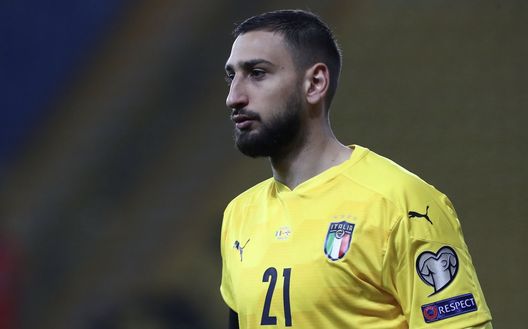  Gianluigi 'Gigio' Donnarumma (portiere in scadenza con l'AC Milan), qui con la maglia dell'Italia di Roberto Mancini | Milan News (Getty Images) 