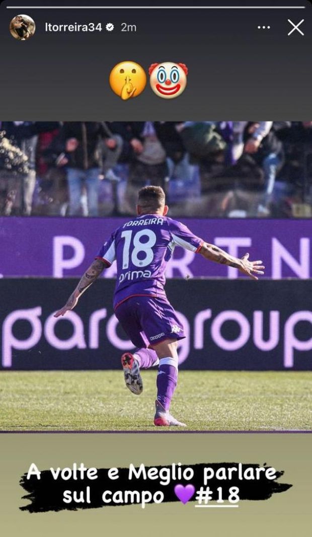 Fiorentina, Torreira non ci sta: ecco il suo messaggio su Instagram, frecciata ai dirigenti- immagine 2