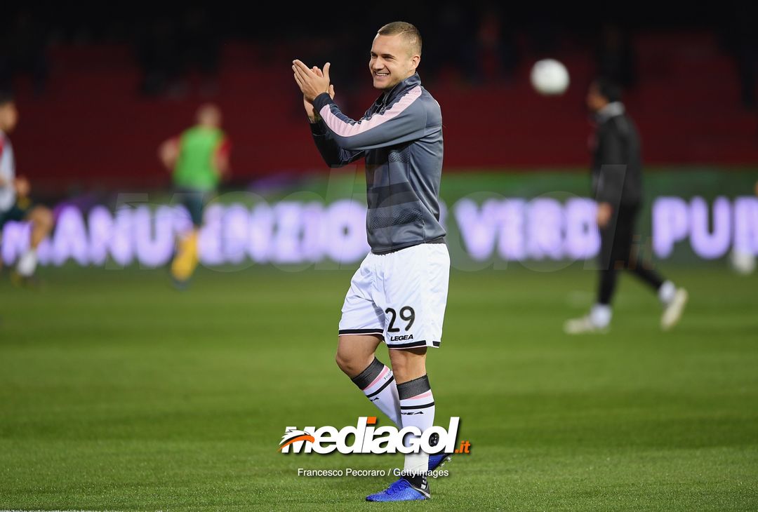  during the Serie B match between Benevento and Carpi FC at Stadio Ciro Vigorito on April 14, 2019 in Benevento, Italy. 