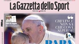 Prima Pagina, La Gazzetta dello Sport: “Papa Sport. Prima intervista a Francesco sui valori e sui campioni”