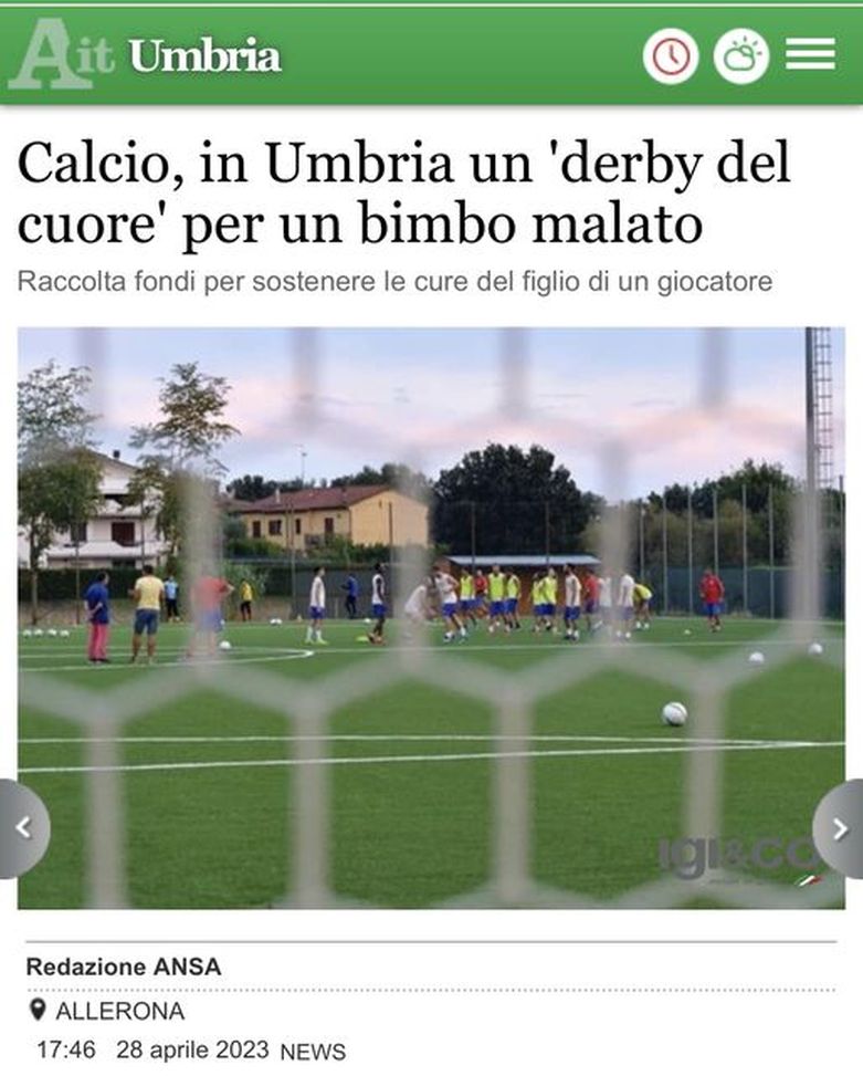 Tutti in campo per il piccolo Edo: ecco il derby umbro del Cuore- immagine 2