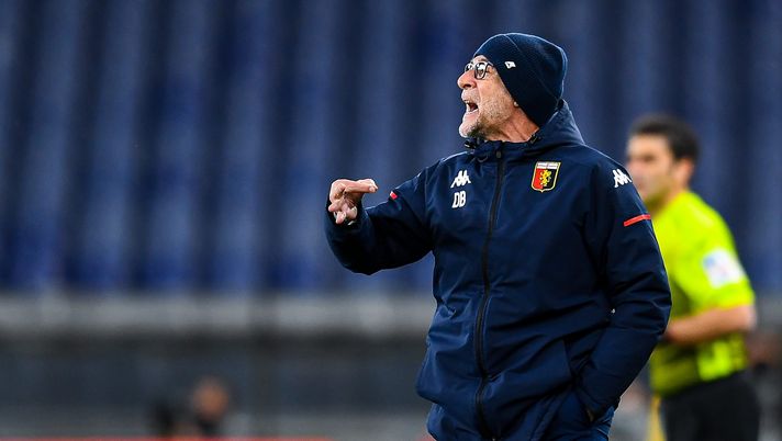 GENOA, ITALY - MARCH 13: Davide Ballardini head coach of Genoa reacts during the Serie A match between Genoa CFC and Udinese Calcio at Stadio Luigi Ferraris on March 13, 2021 in Genoa, Italy. (Photo by Paolo Rattini/Getty Images) 
