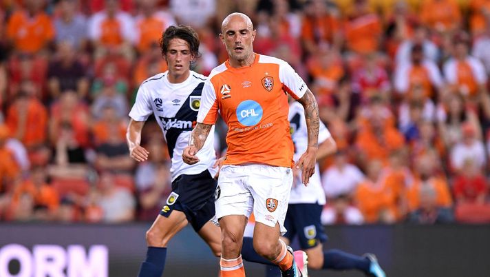 BRISBANE, AUSTRALIA - MARCH 31: Massimo Maccarone of the Roar in action during the round 25 A-League match between the Brisbane Roar and the Central Coast Mariners at Suncorp Stadium on March 31, 2018 in Brisbane, Australia. (Photo by Bradley Kanaris/Getty Images) BRISBANE, AUSTRALIA - MARCH 31: Massimo Maccarone of the Roar in action during the round 25 A-League match between the Brisbane Roar and the Central Coast Mariners at Suncorp Stadium on March 31, 2018 in Brisbane, Australia. (Photo by Bradley Kanaris/Getty Images)