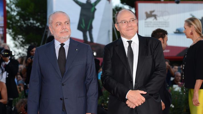Aurelio De Laurentiis e Carlo Verdone (Photo by Ian Gavan/Getty Images) roma napoli de laurentiis verdone