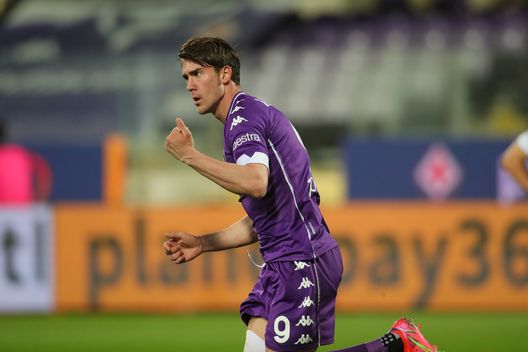  GERMOGLI PH: 11 APRILE 2021 FIRENZE STADIO ARTEMIO FRANCHI SERIE A FIORENTINA VS ATALANTA NELLA FOTO ESULTANZA VLAHOVIC 