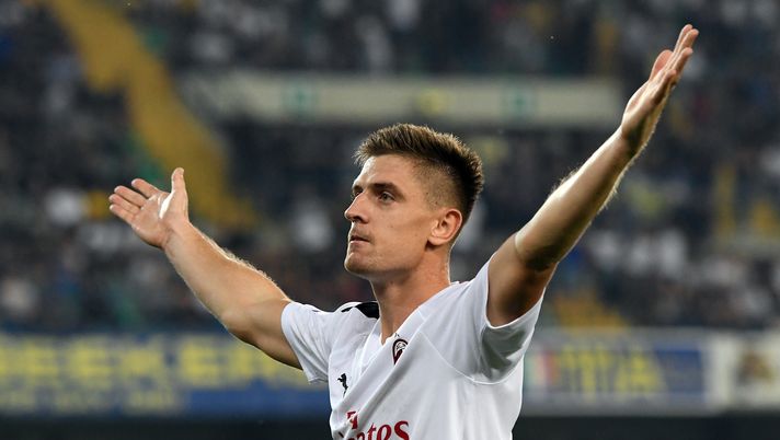 Krzysztof Piatek in Verona-Milan, Getty Images 