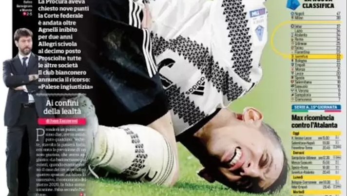 EDICOLA CDS / Juve asfaltata: -15. Inter, Skriniar al Psg già a gennaio? EDICOLA CDS / Juve asfaltata: -15. Inter, Skriniar al Psg già a gennaio? - immagine 1