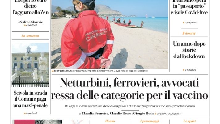 Prima Pagina, La Repubblica: “Contagi, il ‘caso’ Palermo. Scatta la stretta” Prima Pagina, La Repubblica: “Contagi, il ‘caso’ Palermo. Scatta la stretta”