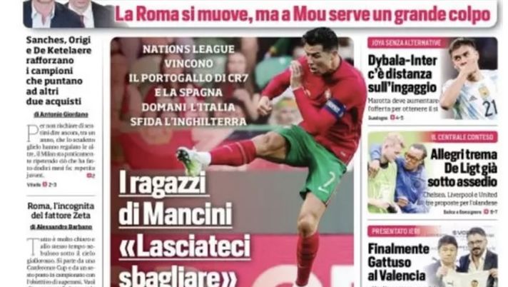 Prima Pagina, Corriere dello Sport: “Caccia al Milan. Dybala-Inter, c’è distanza…”  Prima Pagina, Corriere dello Sport: “Caccia al Milan. Dybala-Inter, c’è distanza…” - immagine 1