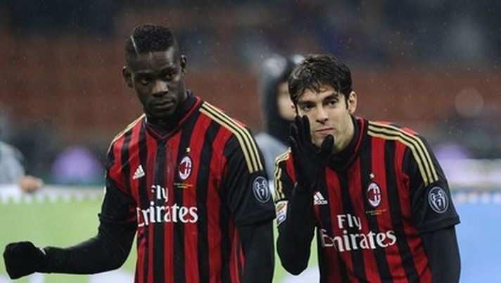 Gli ex rossoneri Balotelli e Kakà, foto datasport.it