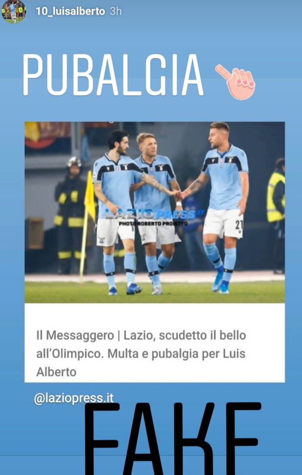 Il numero 10 laziale forte e chiaro: la pubalgia è un fake Il numero 10 laziale forte e chiaro: la pubalgia è un fake