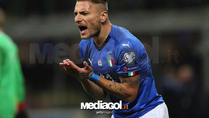 MILAN, ITALY - NOVEMBER 13:  Ciro Immobile of Italy reacts during the FIFA 2018 World Cup Qualifier Play-Off: Second Leg between Italy and Sweden at San Siro Stadium on November 13, 2017 in Milan, Sweden.  (Photo by Marco Luzzani/Getty Images)  MILAN, ITALY - NOVEMBER 13:  Ciro Immobile of Italy reacts during the FIFA 2018 World Cup Qualifier Play-Off: Second Leg between Italy and Sweden at San Siro Stadium on November 13, 2017 in Milan, Sweden.  (Photo by Marco Luzzani/Getty Images)