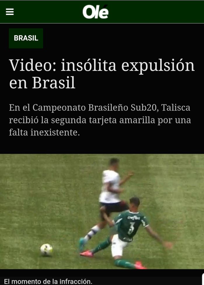 Under 20 in Brasile, ma che espulsione è? Talisca non tocca nemmeno l’avversario…- immagine 2