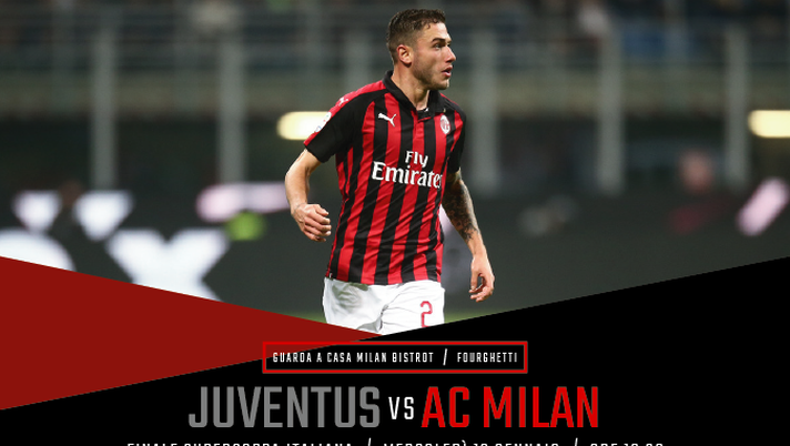 Credits: acmilan.com Juve-Milan, Supercoppa Italiana in diretta al Bistrot/Fourghetti - immagine 1