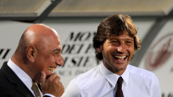 Adriano Galliani e Leonardo nel 2009-2010 con il Milan (credits: GETTY Images) 