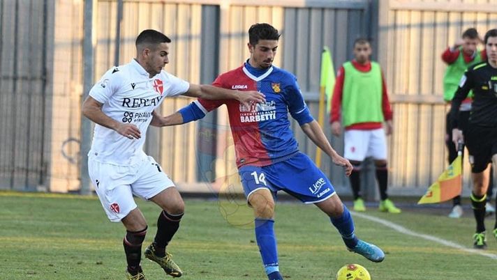 Buglio durante Gubbio-Padova. È partito come trequartista 