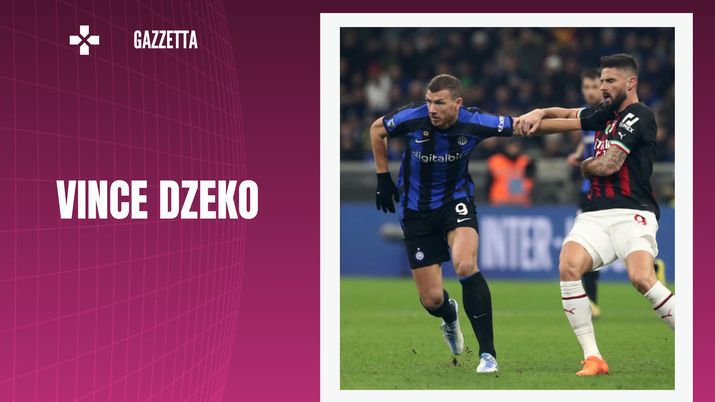 Edin Dzeko Olivier Giroud attaccanti Inter e Milan