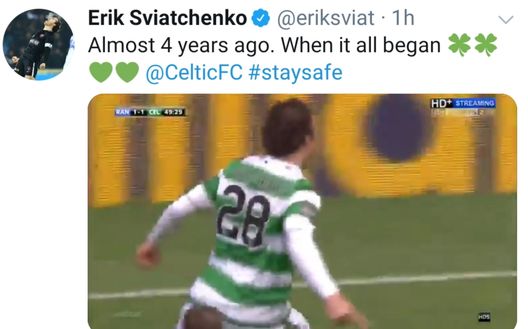 Quattro anni dopo un gol nel derby di Glasgow è ancora una forte emozione... Quattro anni dopo un gol nel derby di Glasgow è ancora una forte emozione...