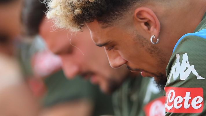 DIMARO, ITALY - JULY 22: Kevin Malcuit during SSC Napoli Pre-Season Training Camp on July 22, 2019 in Dimaro, Italy.  (Photo by SSC NAPOLI/SSC NAPOLI via Getty Images)  DIMARO, ITALY - JULY 22: Kevin Malcuit during SSC Napoli Pre-Season Training Camp on July 22, 2019 in Dimaro, Italy.  (Photo by SSC NAPOLI/SSC NAPOLI via Getty Images)