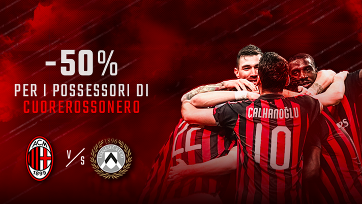 Credits: acmilan.com San Siro, con l’Udinese 50% di sconto per i CRN - immagine 1