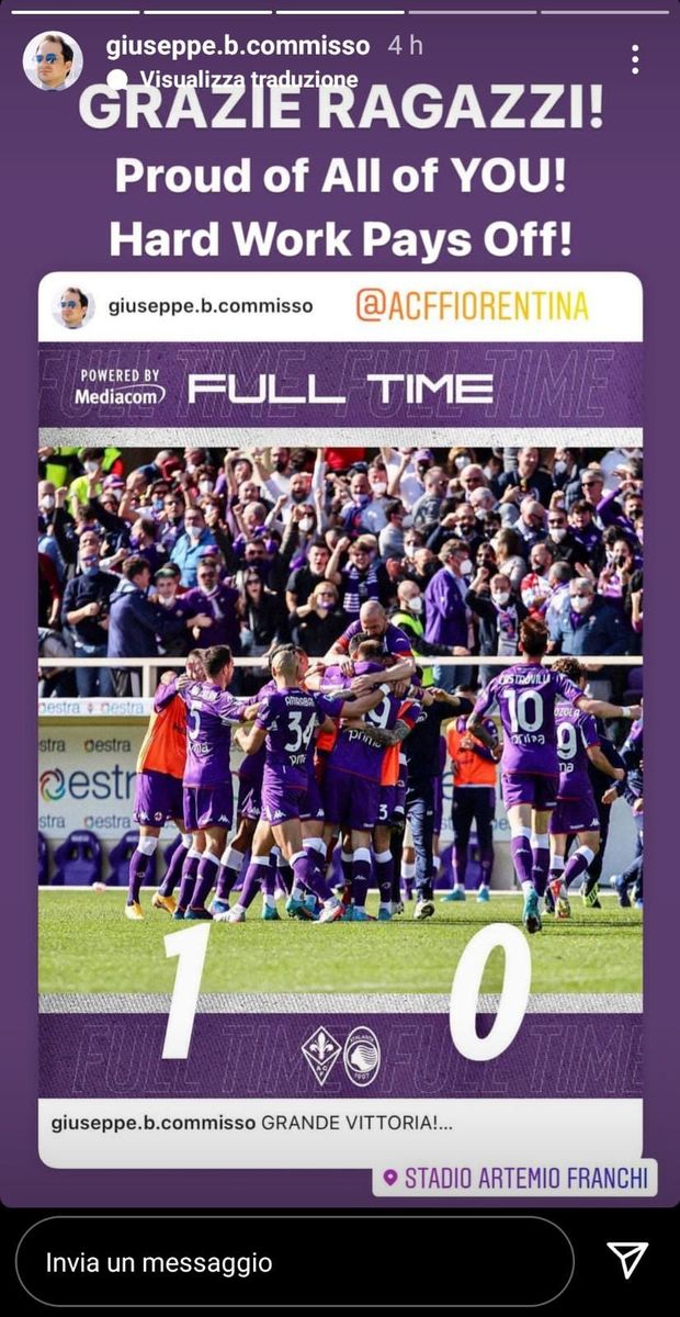 FOTO – Anche J. Commisso applaude: “Fiero di ognuno di voi, il lavoro paga!”- immagine 2