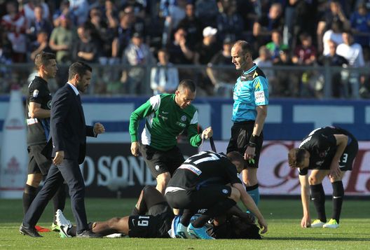  during the Serie A match between Atalanta BC and Bologna FC at Stadio Atleti Azzurri d'Italia on April 22, 2017 in Bergamo, Italy. 