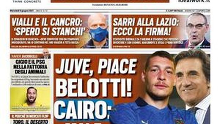 Prima Pagina, Tuttosport: &#8220;Juve, piace Belotti!&#8221;. E Cairo&#8230; 